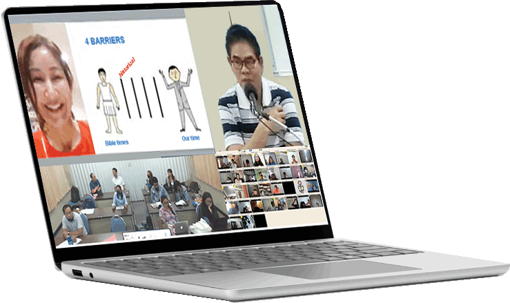 Laptop showing the same session